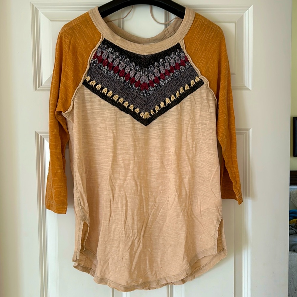 We The Free shirt, size S, 3/4 sleeves